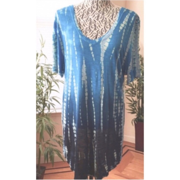 ON THE ROAD Tie Dye Ombré Hi-Low Tee Top, Large - Picture 6 of 6